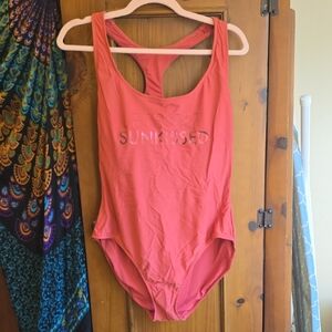 No Boundaries Coral One Piece Swimsuit